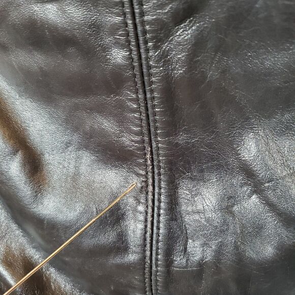 Vintage SAS Women Bag Black Leather 14" X 9" Adjustable Shoulder Crossbody Strap - Picture 8 of 14